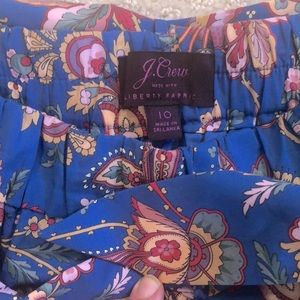 JCrew midi hi low skirt in Liberty print fabric